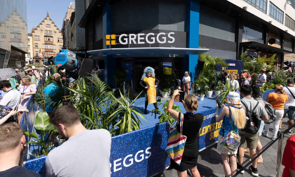 Greggs Opens Its Flagship Leicester Square Shop With Incredible Blue ...