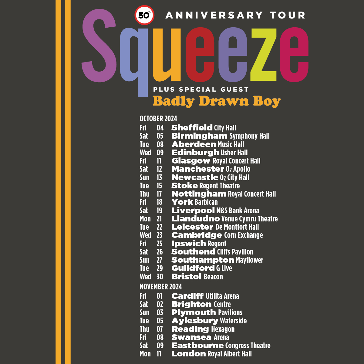 squeeze tour statistics